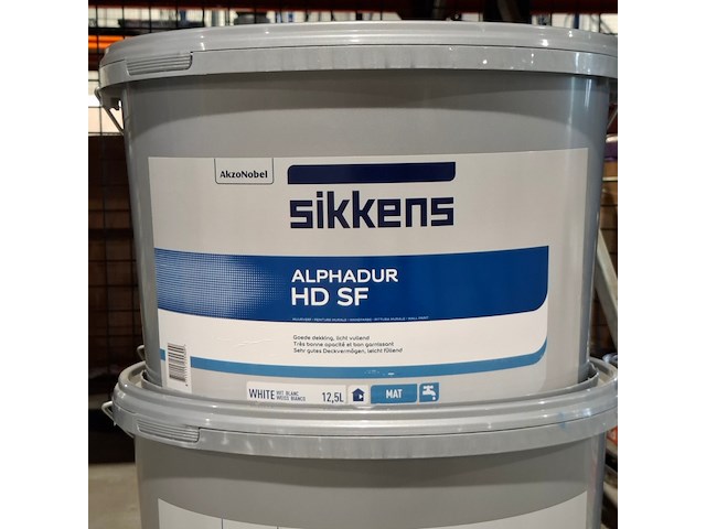 3 x 12,5 liter en 1 x 10 liter latex, sikkens, alphadur, wit - afbeelding 3 van  3