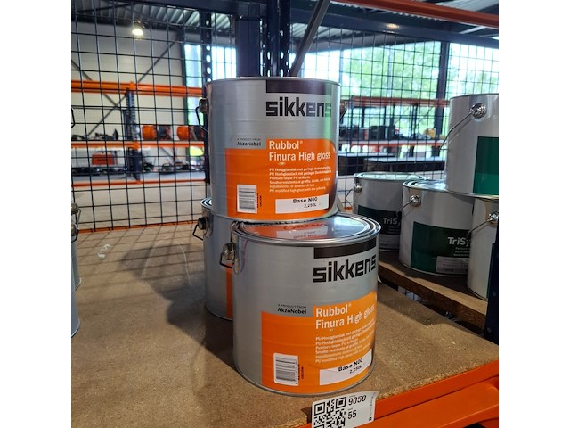 3 x 2,5 liter hoogglanslak, sikkens, finura high gloss, monumentengroen/n0.15.10 - afbeelding 1 van  4