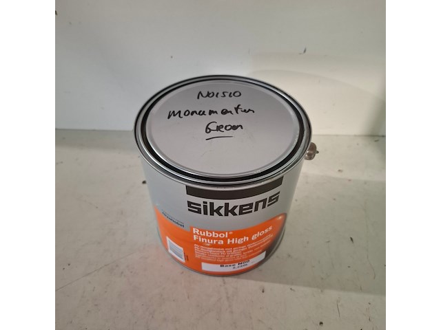 3 x 2,5 liter hoogglanslak, sikkens, finura high gloss, monumentengroen/n0.15.10 - afbeelding 4 van  4
