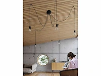 3 x arana e27 hanglamp zwart - afbeelding 2 van  6