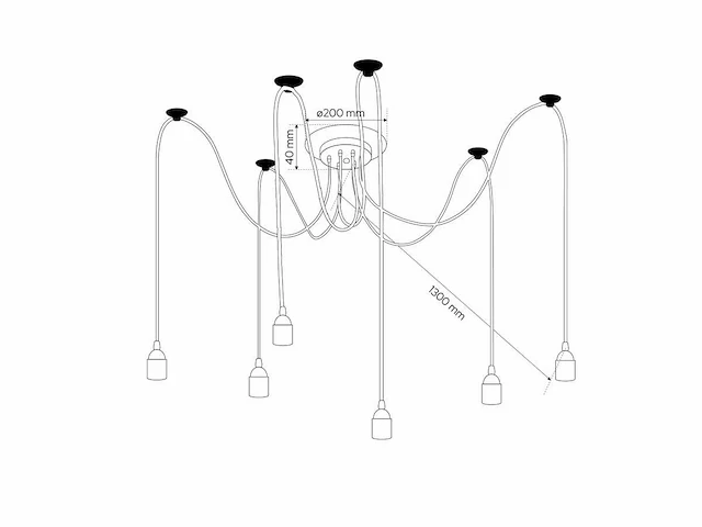 3 x arana e27 hanglamp zwart - afbeelding 5 van  6