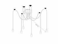 3 x arana e27 hanglamp zwart - afbeelding 5 van  6