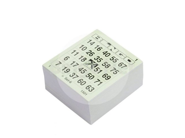 3 x bingo blokje nummer 1-75 - afbeelding 3 van  3