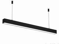 3 x led lineaire hanglamp 40w – 3cct instelbaar - zwart – innova3-40 3cct - afbeelding 2 van  5