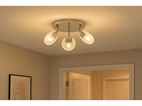 3 x led plafondlamp – 3 spots – 3 x 5w – 4000k neutraal wit – zilver – hl7160l