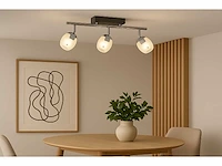 3 x led plafondlamp – 3 spots – 3 x 5w – 4000k neutraal wit – zilver – hl7163l