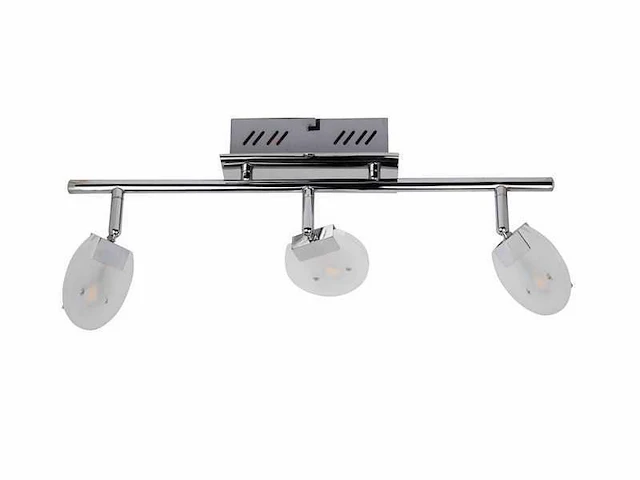3 x led plafondlamp – 3 spots – 3 x 5w – 4000k neutraal wit – zilver – hl7163l - afbeelding 4 van  4