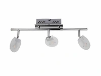 3 x led plafondlamp – 3 spots – 3 x 5w – 4000k neutraal wit – zilver – hl7163l - afbeelding 4 van  4