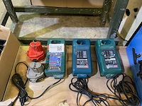 3 x opladers + 2 x accu's makita - afbeelding 2 van  2