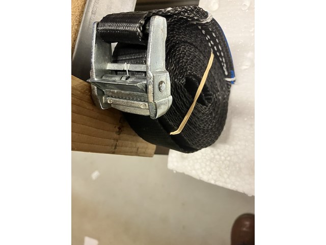 3 x spanbandje met gesp, 35 mm 5 mtr. lang gecertificeerd - afbeelding 2 van  5