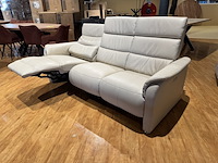 3-zits bank, beige leer, elektrisch verstelbare relaxfunctie - afbeelding 4 van  6
