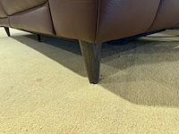 3-zits bank, bruin leder, elektrisch verstelbaar, verstelbare neksteunen - afbeelding 6 van  6