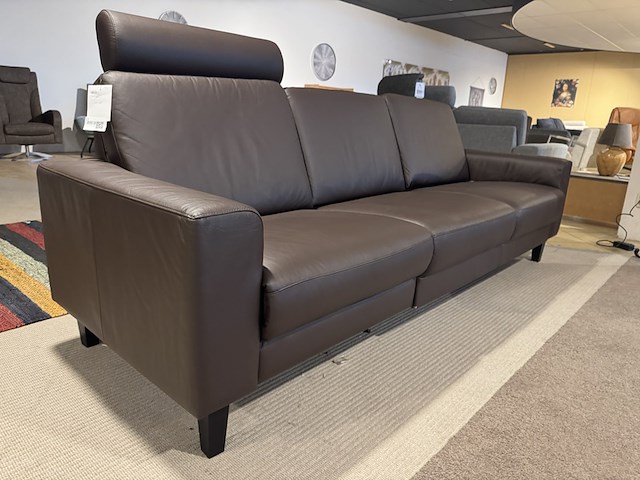 3-zits bank, bruin - afbeelding 4 van  5