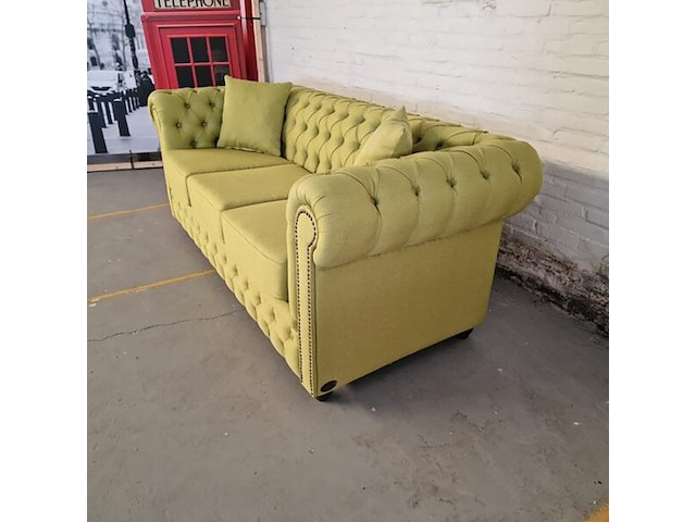 3-zits bank chesterfield, bahama, groen - afbeelding 3 van  10