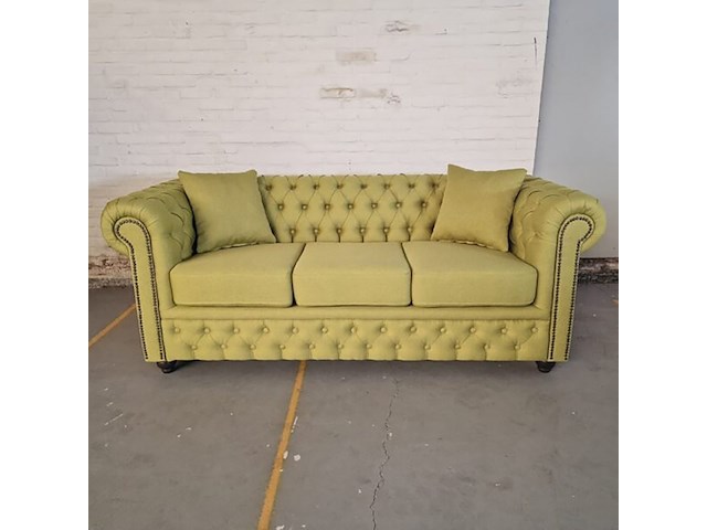 3-zits bank chesterfield, bahama, groen - afbeelding 4 van  10