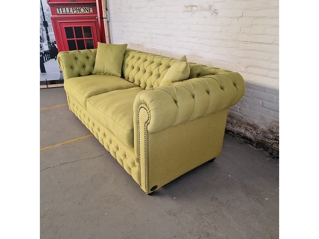 3-zits bank chesterfield, bahama, groen - afbeelding 7 van  10
