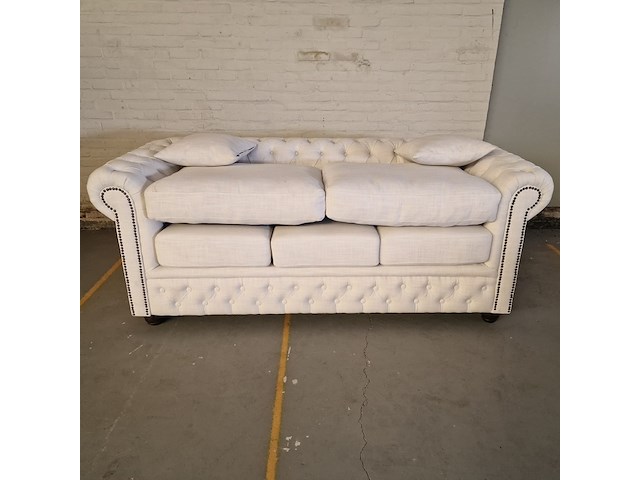 3-zits bank chesterfield, bahama, wit - afbeelding 5 van  10
