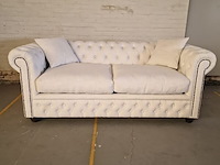 3-zits bank chesterfield, bahama, wit - afbeelding 8 van  10