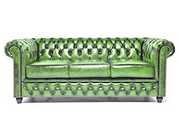 3-zits bank chesterfield, brighton, groen - afbeelding 1 van  4