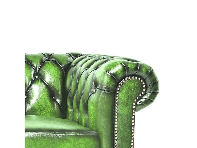3-zits bank chesterfield, brighton, groen - afbeelding 3 van  4