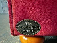 3-zits bank chesterfield, brighton, rood - afbeelding 3 van  5