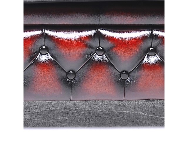 3-zits bank chesterfield, brighton, rood - afbeelding 5 van  5