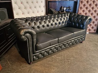 3-zits bank chesterfield, brighton, zwart - afbeelding 3 van  6