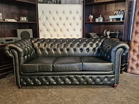 3-zits bank chesterfield, brighton, zwart - afbeelding 1 van  6