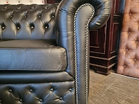 3-zits bank chesterfield, brighton, zwart - afbeelding 4 van  6