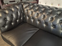 3-zits bank chesterfield, brighton, zwart - afbeelding 6 van  6