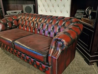 3-zits bank chesterfield, charleston, rood - afbeelding 2 van  6