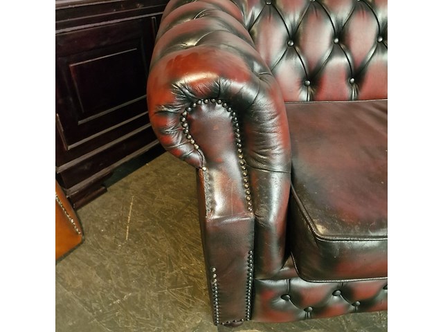 3-zits bank chesterfield, charleston, rood - afbeelding 4 van  6