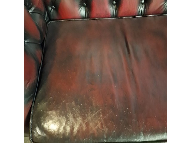 3-zits bank chesterfield, charleston, rood - afbeelding 5 van  6
