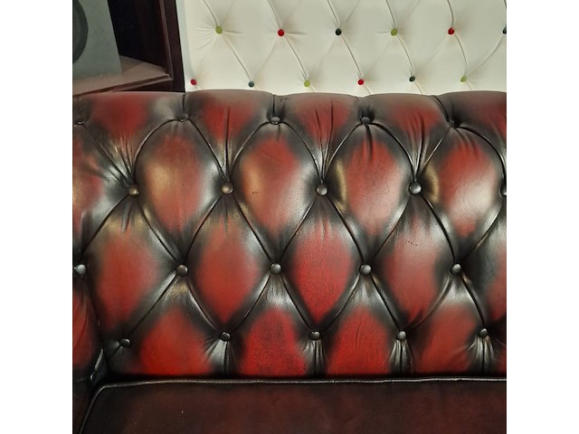 3-zits bank chesterfield, charleston, rood - afbeelding 6 van  6