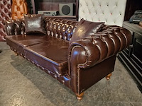 3-zits bank chesterfield, chesterfield, bruin - afbeelding 2 van  5