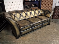 3-zits bank chesterfield, chesterfield, goud - afbeelding 3 van  7