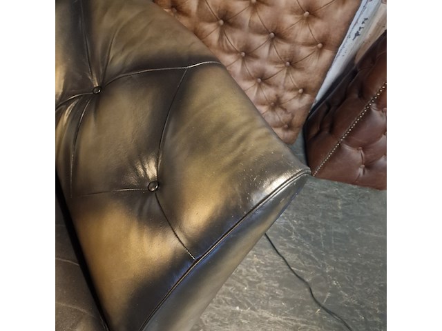 3-zits bank chesterfield, chesterfield, goud - afbeelding 5 van  7