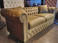 3-zits bank chesterfield, chesterfield, groen - afbeelding 2 van  4