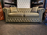 3-zits bank chesterfield, chesterfield, groen - afbeelding 3 van  4