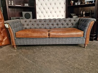 3-zits bank chesterfield, geranium, grijs - afbeelding 1 van  6
