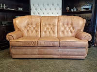 3-zits bank chesterfield, haeck, zalm - afbeelding 1 van  6