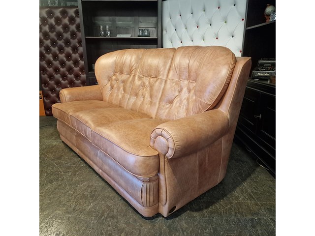 3-zits bank chesterfield, haeck, zalm - afbeelding 6 van  6
