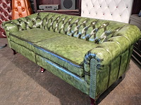 3-zits bank chesterfield, hampton, groen - afbeelding 2 van  4