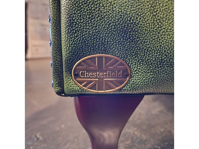 3-zits bank chesterfield, hampton, groen - afbeelding 3 van  4