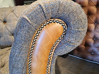 3-zits bank chesterfield, harris tweed, grijs - afbeelding 2 van  4