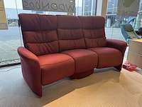 3-zits bank, rood ecoleder, elektrisch verstelbare relaxfunctie - afbeelding 6 van  6