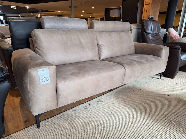 3-zits bank sitdesign, licht bruin / taupe - afbeelding 1 van  8