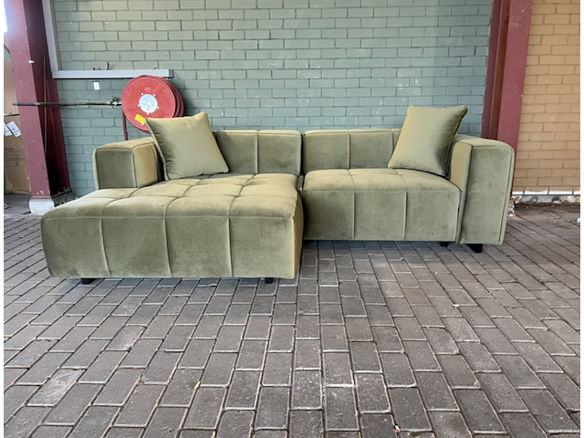 3-zits bank slaapbank puma links , micadoni , groen - afbeelding 1 van  5