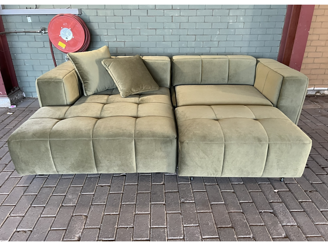 3-zits bank slaapbank puma links , micadoni , groen - afbeelding 3 van  5