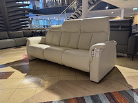 3-zits bank, wit leder, elektrisch verstelbaar - afbeelding 2 van  3